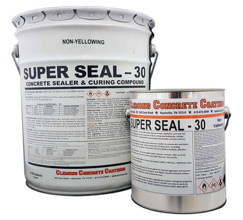 CC Concrete Coatings Superseal Plus Water Base Acrylic Sealer, 1Gallon, Gloss Finish